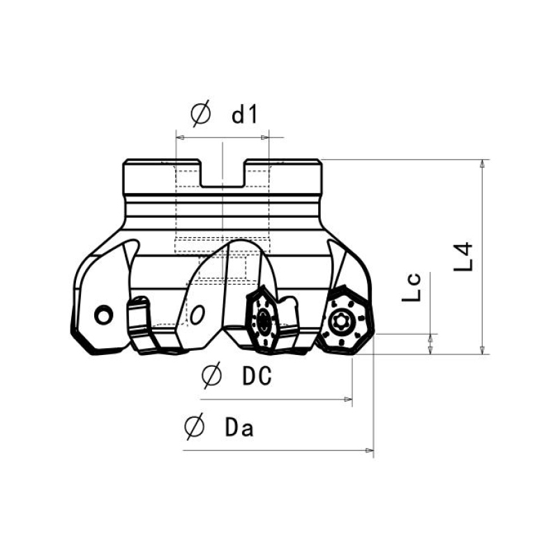  PLANFRÄSER；Kr=45°