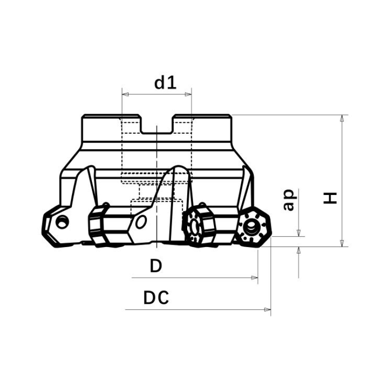  PLANFRÄSER；Kr=45°