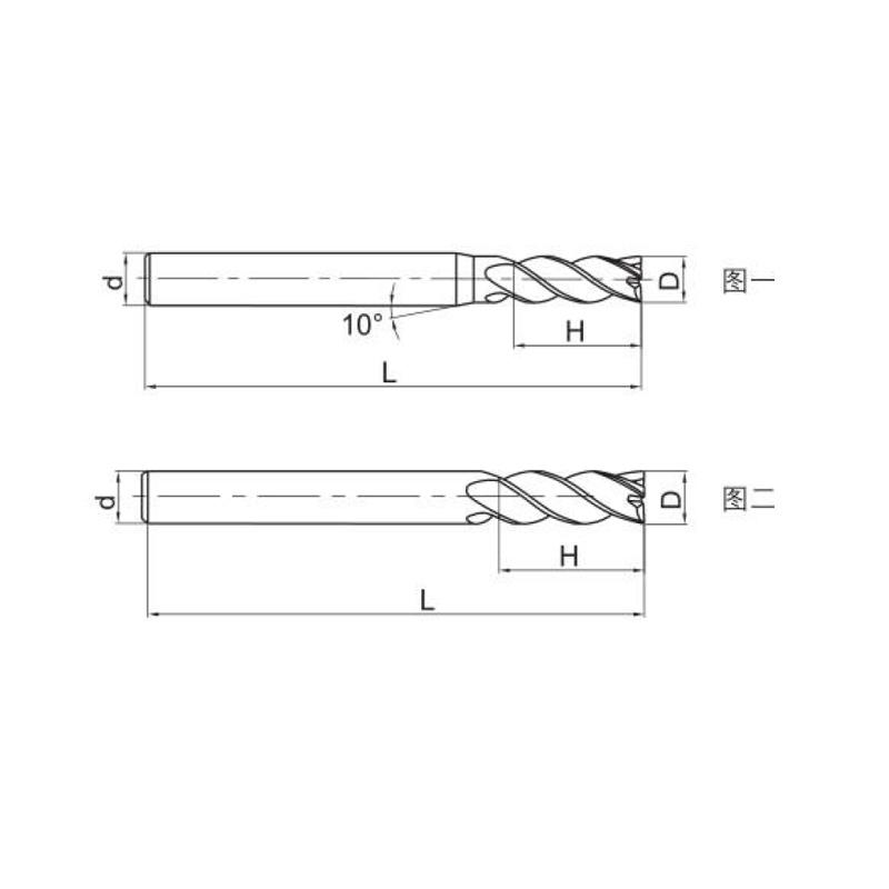    Bearbeitung von Stahl mit hoher Härte, Vierblatt-Zylinderschaft-Flachkopf-Vollhartmetall-Schaftfräser 